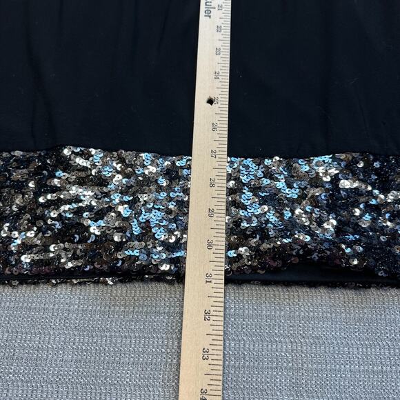 Y2K Scarlett Nite Sequin Cocktail Mini Dress Black Silver Glam Party 12 - Picture 8 of 8